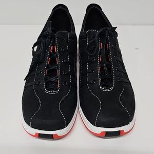 Cole Haan Nike Air black and red nubuck comfort sneakers 8.5, NEW